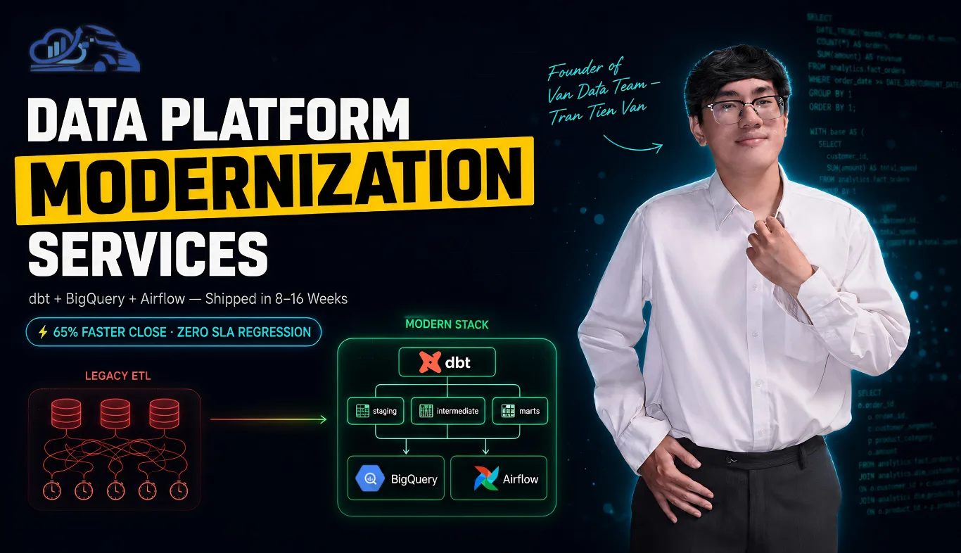 Data platform modernization - staged migration in 8 to 16 weeks without freezing delivery